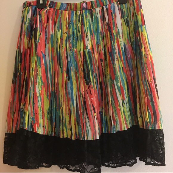 Prabal Gurung for Target Dresses & Skirts - Colorful skirt with black lace trim